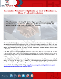 Rheumatoid Arthritis 2025 Epidemiology Study by Risk Factors, Global Trends and Limitations