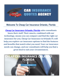 Cheap Car Insurance in Orlando, FL