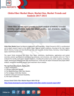 Chitin Fiber Market Share, Market Size, Market Trends and Analysis 2017-2021