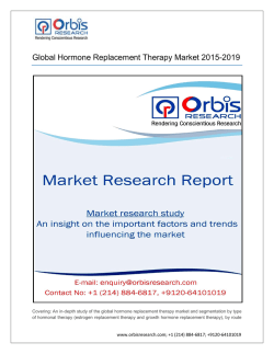 Global Hormone Replacement Therapy Market 2015-2019