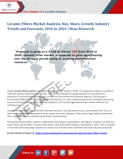 Ceramic Filters Market Growth and Forecasts, 2024