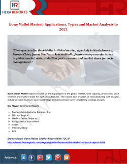 Bone Mallet Market Applications, Types and Market Analysis to 2021