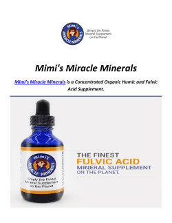 Mimi's Miracle Minerals : Humic Acid Supplements