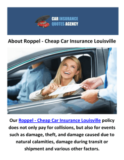 Roppel - Cheap Car Insurance in Louisville Kentucky