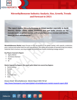 Nitroethylbenzene Industry Analysis, Size, Growth, Trends and Forecast to 2021