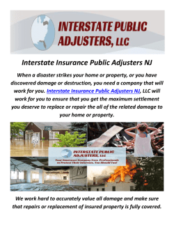 Interstate Insurance Public Adjusters in NJ