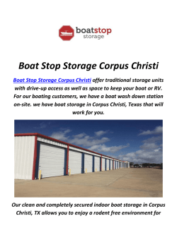 Reserve Boat Stop Storage in Corpus Christi, TX