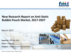 New Research Report on Anti-Static Bubble Pouch Market, 2017-2027