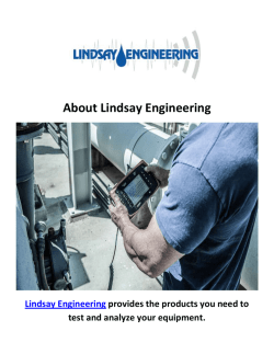 Lindsay Engineering : Industrial Vibration Analysis in Los Angeles, CA