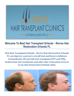 Best Hair Transplant Orlando - Revive Hair Restoration in Orlando