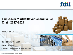 Foil Labels Market Growth, Trends and Value Chain 2017-2027 by FMI