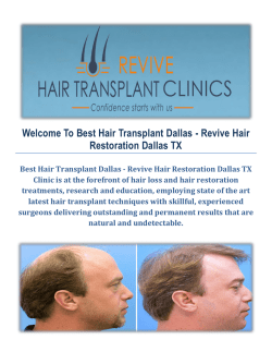 Best Hair Transplant Dallas - Revive Hair Restoration in Dallas