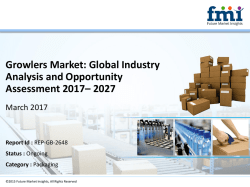Growlers MarketMarket Intelligence Report Growlers Market, 2016-2026