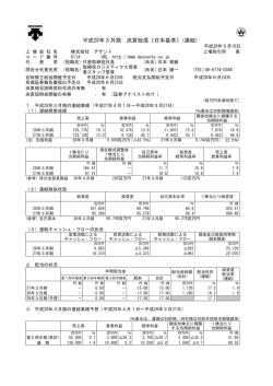 平成28年3月期 決算短信〔日本基準〕(連結)