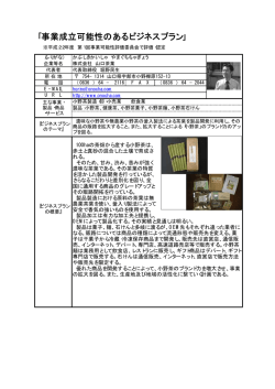 ｢事業成立可能性のあるビジネスプラン｣
