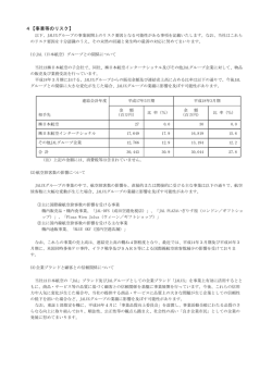 4【事業等のリスク】