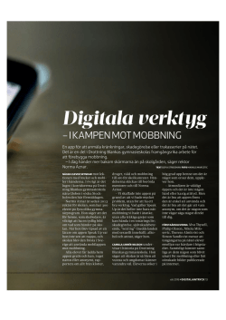 L&auml;s mer h&auml;r i ett utdrag fr&aring;n tidningen Digitala intryck, v&aring;rterminen