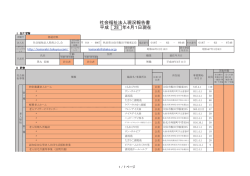 社会福祉法人現況報告書 平成 28 年4月1日現在