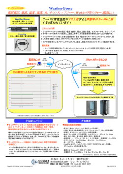 WeatherGoose - 日本コーネット・テクノロジー株式会社：CORNET