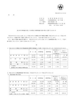 第2四半期業績予想との差異及び通期業績予想の修正に関するお知らせ