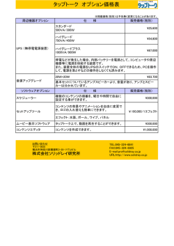 タップトーク オプション価格表