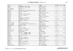 2017年度レーススケジュール