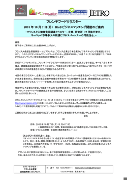JAPAN-FRANCE B2B program