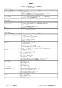 評価項目 抜粋 <分かり
