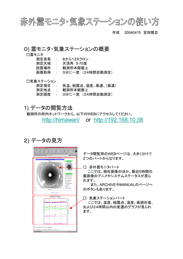赤外雲モニター
