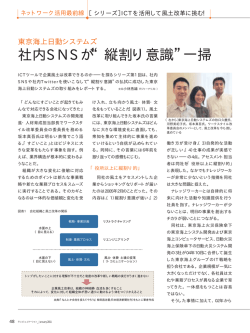 社内SNSが&ldquo;縦割り意識&rdquo;一掃