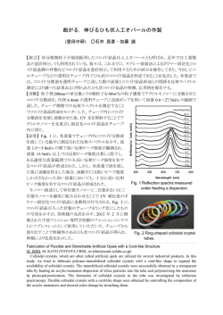 曲がる，伸びるひも状人工オパールの作製