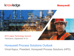 Agenda - Honeywell Process Solutions