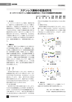 ステンレス鋼板の低温成形性 - 北海道立総合研究機構 工業試験場