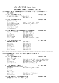 ひらかた男声合唱団・Concert History