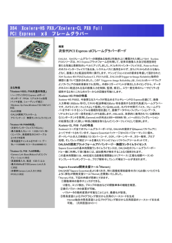 X64 Xcelera-HS PX8／Xcelera-CL PX8 Full PCI Express x8 フレーム