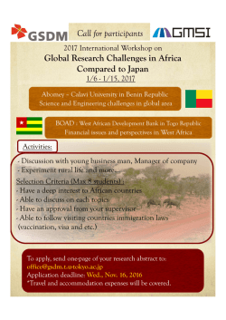 Global Research Challenges in Africa Compared to Japan