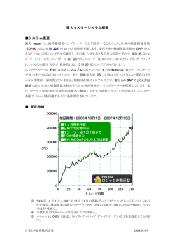 東大マスターシステム概要 システム概要 資産曲線