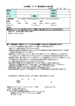Raid構成 データｰ復旧診断・お申込書