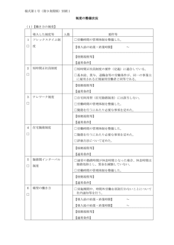 制度の整備状況