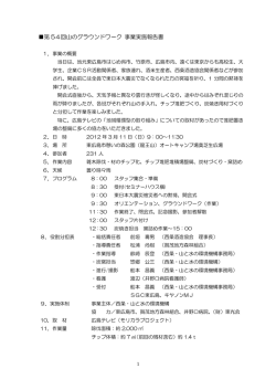 第 54回山のグラウンドワーク 事業実施報告書