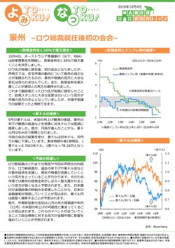 豪州 –ロウ総裁就任後初の会合