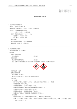 Material Safety Data Sheet