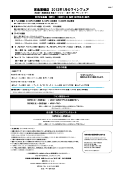 東急東横店 2012年1月のワインフェア