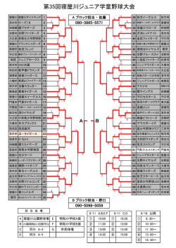 第35回寝屋川ジュニア学童野球大会