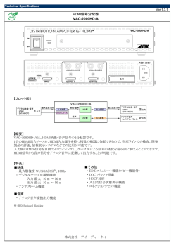 HDMI DISTRIBUTION AMPLIFIER for