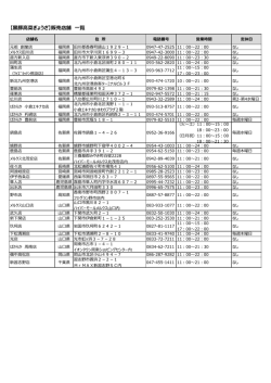 【黒豚高菜ぎょうざ】販売店舗 一覧