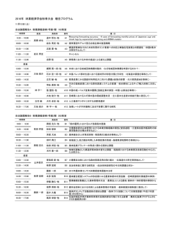 発表プログラム - 林業経済学会
