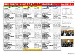 速報！【学部3年、院1年】2月4日～6日 学内合同企業