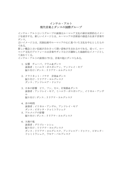 インテル・アルト 現代音楽とダンスの国際グループ