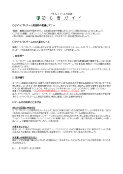 初心者ガイド - バトルフィールド山猫